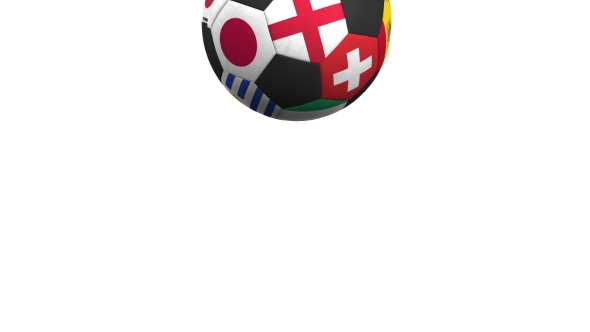 Bouncing Football Ball Featuring Different National Teams Accents Flag of England alt