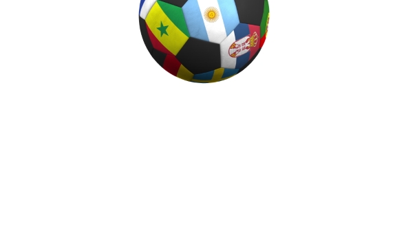 Bouncing Football Ball Featuring Different National Teams Accents Flag of Argentina alt