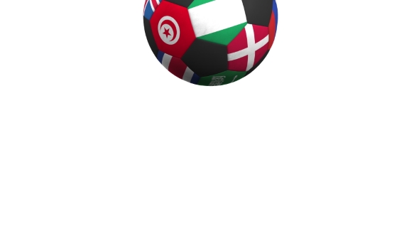 Bouncing Football Ball Featuring Different National Teams Accents Flag of Nigeria alt