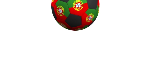 Football Ball Featuring Flags of Portugal alt