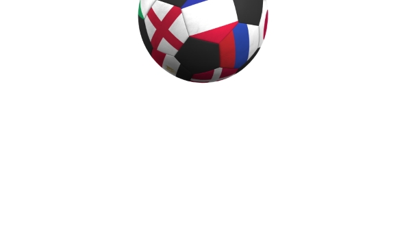 Bouncing Football Ball Featuring Different National Teams Accents Flag of France alt