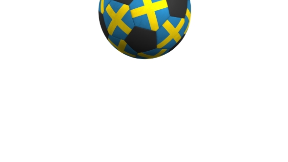 Football Ball Featuring Flags of Sweden alt