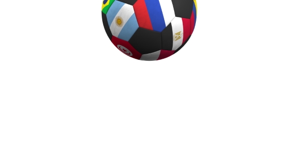 Bouncing Football Ball Featuring Different National Teams Accents Flag of Russia alt