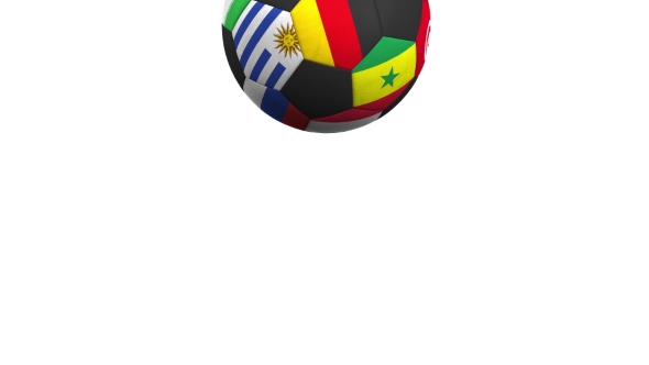 Bouncing Football Ball Featuring Different National Teams Accents Flag of Germany alt