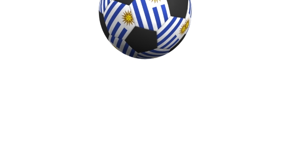 Football Ball Featuring Flags of Uruguay alt