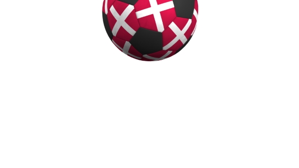 Football Ball Featuring Flags of Denmark alt