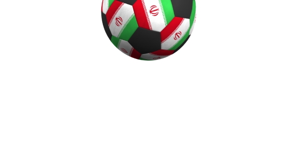Football Ball Featuring Flags of Iran alt