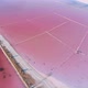 Wonderful Flight Over a Pink Salty Lake at Sunset in the Evening - VideoHive Item for Sale