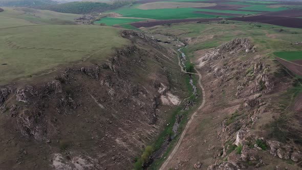 Gorge Between Two Toltres Near the Trinca Village Moldova