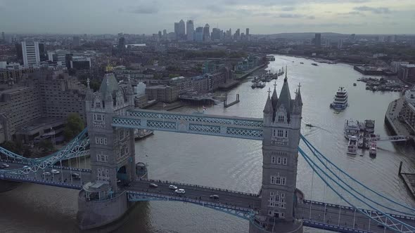 Aerial view of Tower Bridge