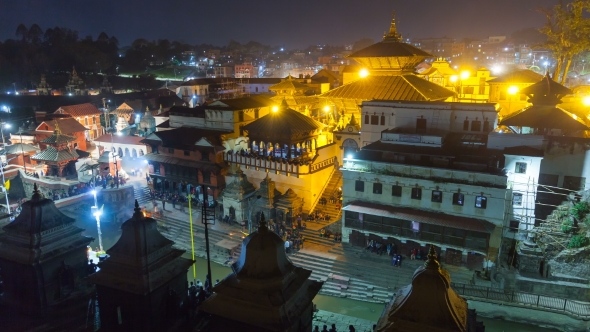 View of Square in Pashupatinath Temple