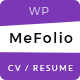 Mefolio Ajax Resume WordPress Theme - ThemeForest Item for Sale