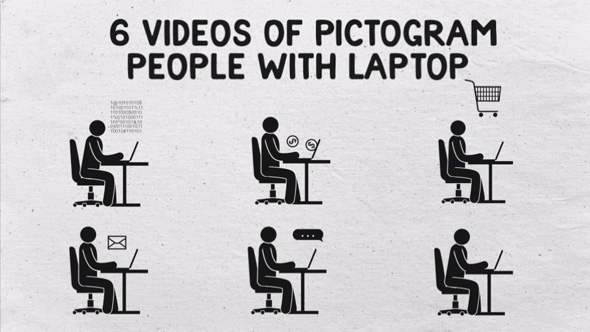 Pictogram People With Laptop alt