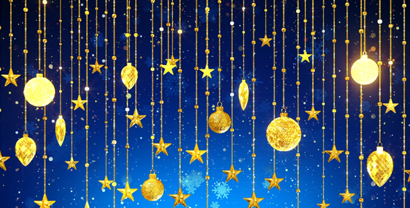 Yellow-Blue Christmas Background