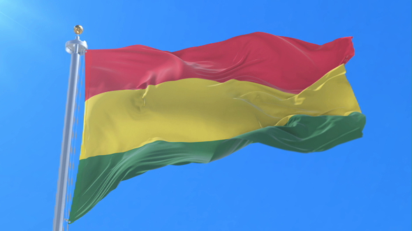 Bolivian Flag Waving