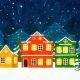 Cartoon Christmas Town Background - VideoHive Item for Sale