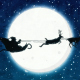 Cartoon Santa Claus Moon Silhouette - VideoHive Item for Sale