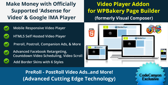 Enhance Your Website with WP Bakery Addon: Unlock the Power of Adsense for Video & Google IMA HTML Video Player
