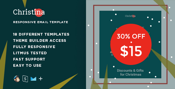 Christina – Responsive HTML Email + StampReady, MailChimp & CampaignMonitor compatible files
