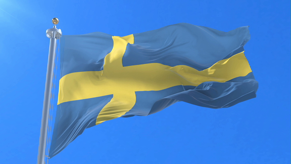 Sweden Flag Waving