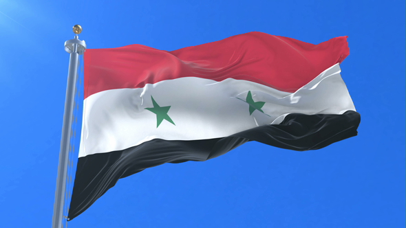 Flag of Syria Waving