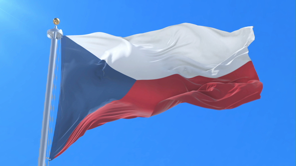 Flag of the Czech Republic Waving