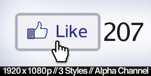 Facebook Liked Button Clicked - 3 Styles + Alpha