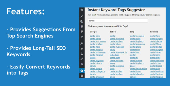 Instant Keyword Tags Suggester WordPress Plugin