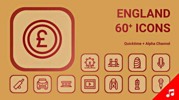 England Motion Graphics Icons