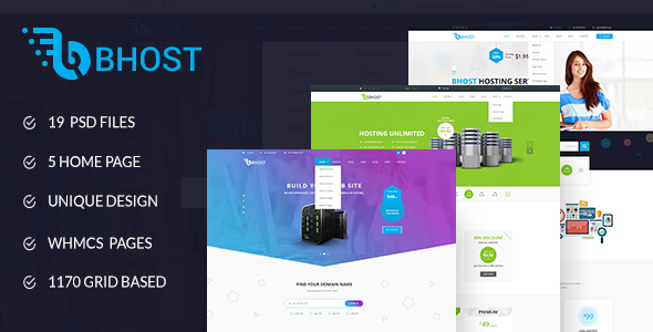 Bhost - Hosting PSD Template