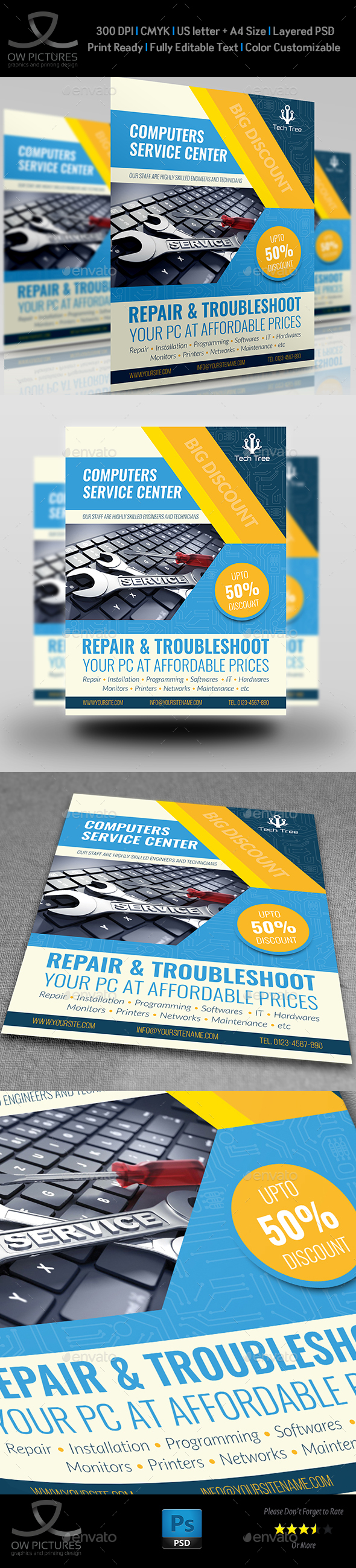 Computer Services Flyer Template