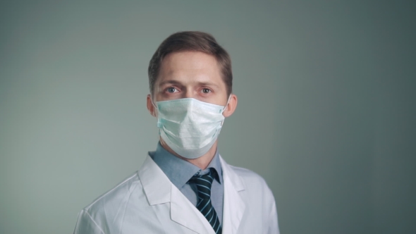 Young Doctor Examines an X-ray