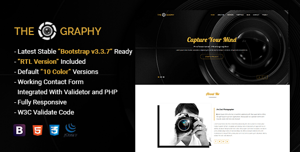 TheGraphy | Responsive Creative Photography HTML5 Template