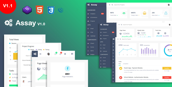 Assay - Responsive Bootstrap 4 Admin Template + UI Kit