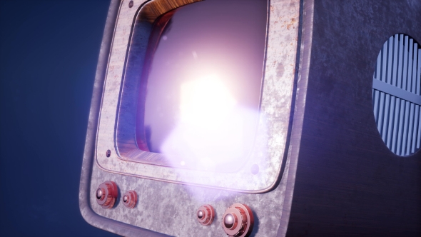 Retro TV on Blue Sky  alt