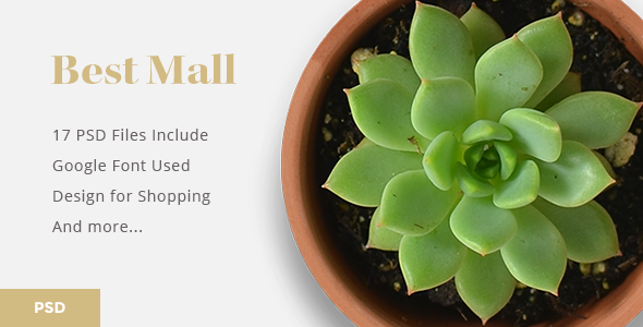 Bestmall Interior Design Ecommerce - PSD Template