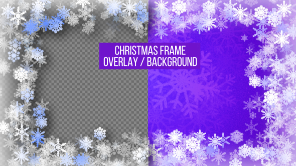 Christmas Snowflakes Frame Purple alt