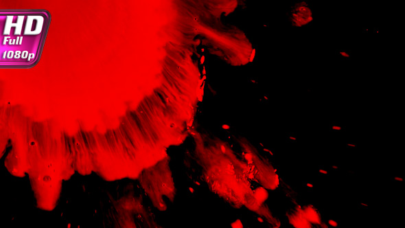 Splashes Of Blood Red Liquid