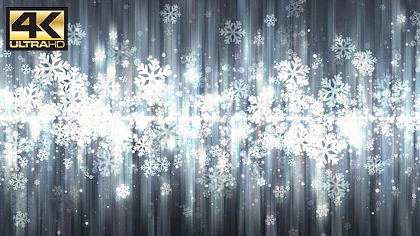 Silver Christmas Snowflakes 4K alt