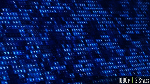 Digital Computer Numbers of Data Screen