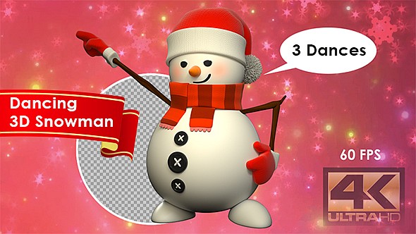 Dancing 3D Snowman - 3 Pack alt