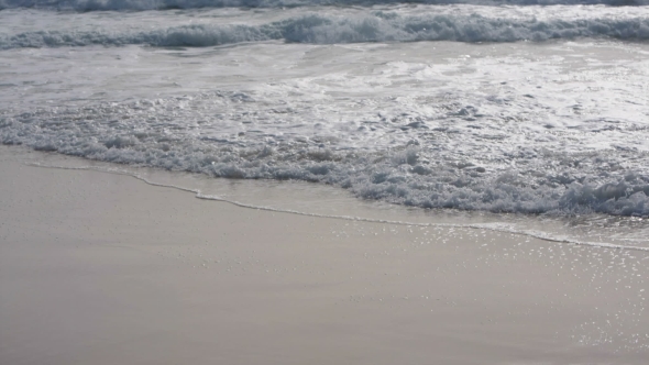 Wave Of the Indian Ocean On Sandy Beach in