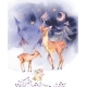 Watercolor Card with Cute Deer and Fawn - GraphicRiver Item for Sale