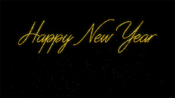Happy New Year - Glitter Animation with Transparency alt