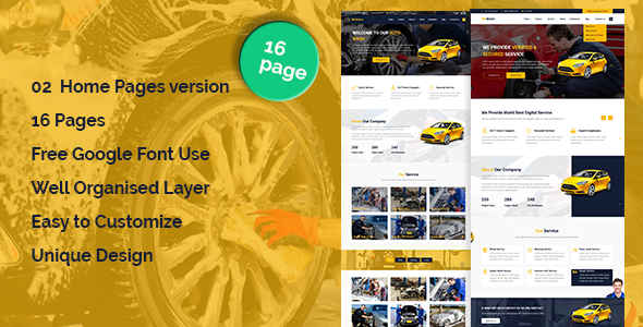AutoWash - Car Wash & Car Repair HTML5 Responsive Template