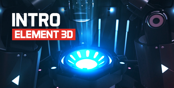 Intro Logo Futuristic City - Element 3D