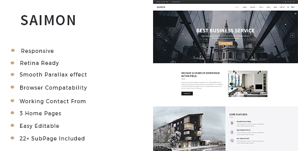 Saimon - Architecture & Interior HTML Template