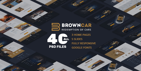 BrownCar | Redemption of Cars | Selection of Cars | Beige interior | PSD template