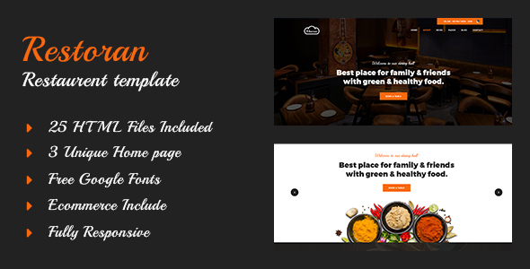 Restoran - Hotel and Restaurant  HTML5 Template