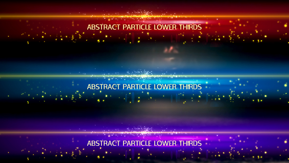Abstract Particle Lower Thirds